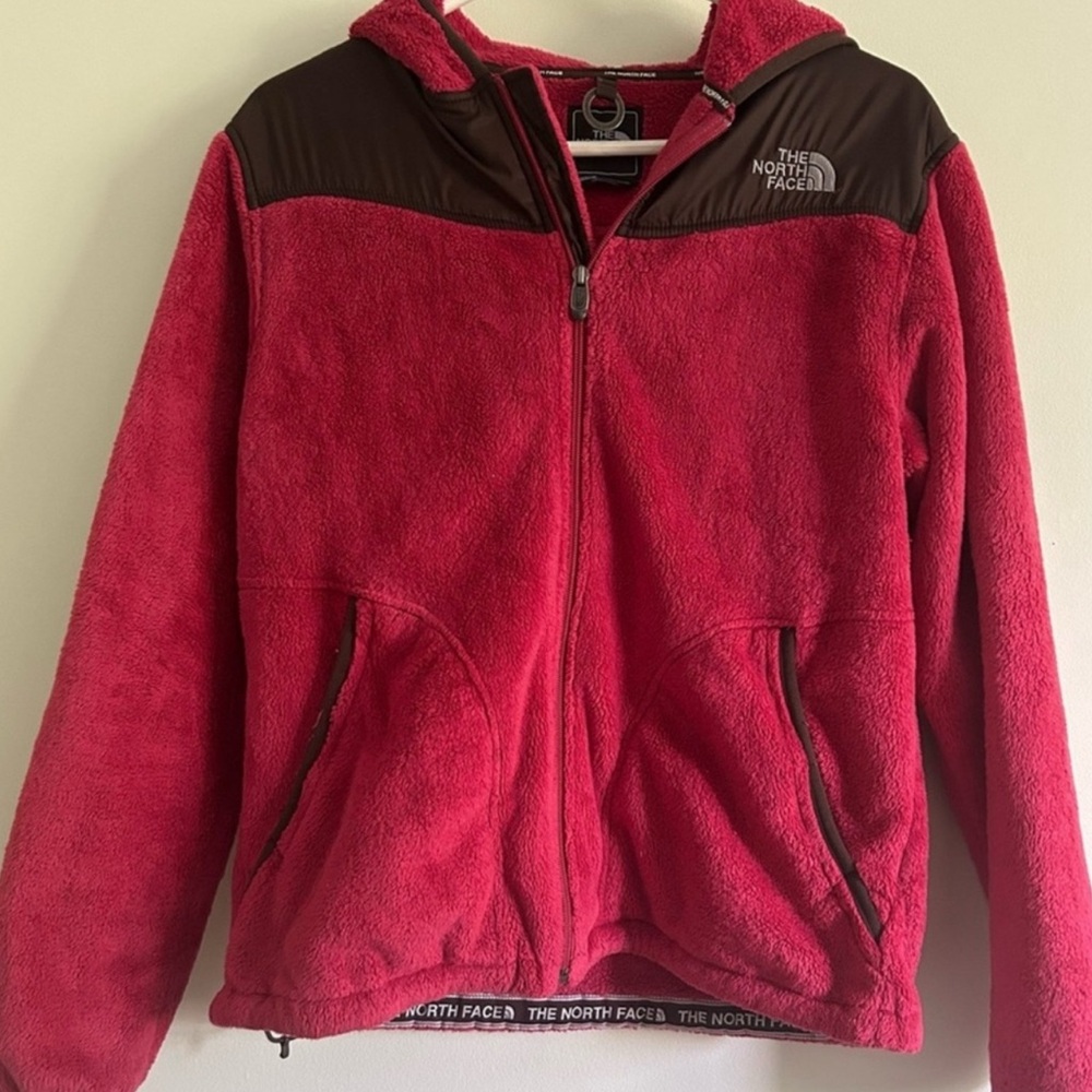 The North Face Red and Black Fleece Jacket